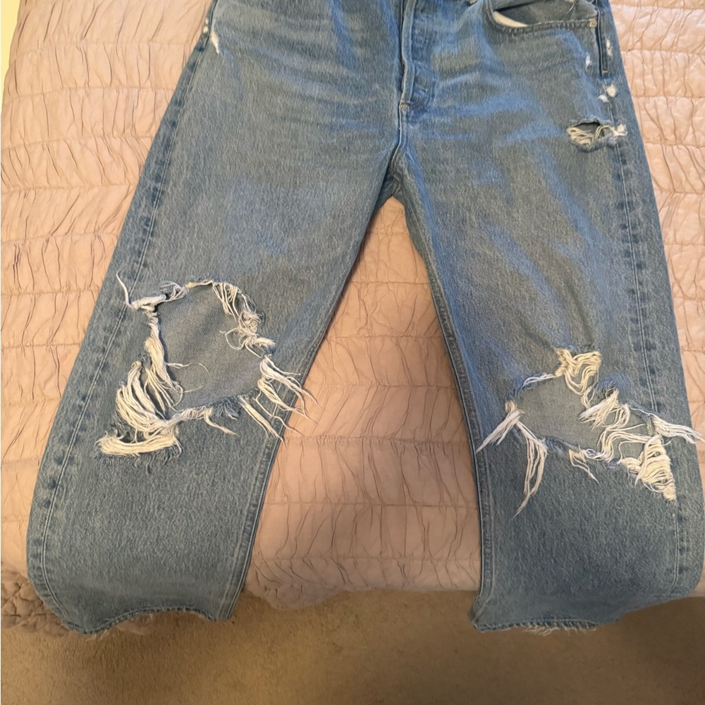 Agolde Blue fall out Distressed Boyfriend Jeans